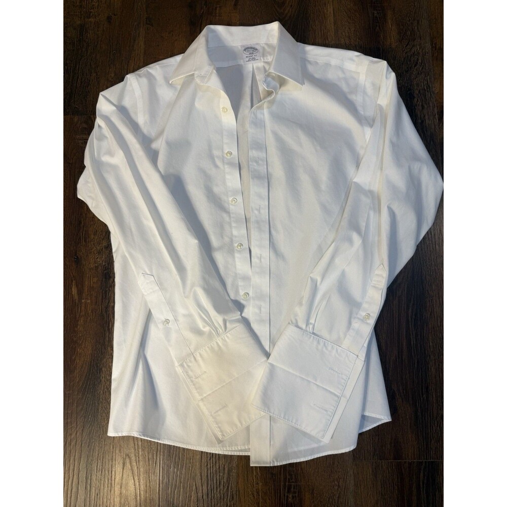 Brooks Brothers 1818 Dress Shirt Men’s 15 1/2- 34 White Long Sleeve Non-Iron